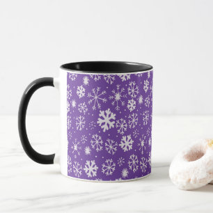 Mug Tempête De Neige Avec Arrière - plan Violet