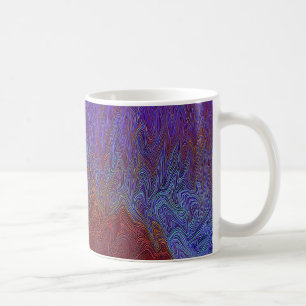 Mug "Tempête neurale" Abstraite" Bleu rouge