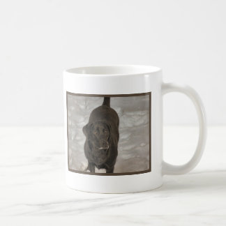 Mug tempête noire de neige de laboratoire