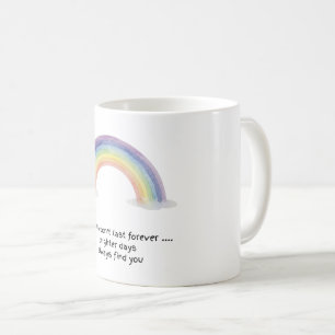 Mug Tempêtes d'arc-en-ciel à l'aquarelle ne durent pas