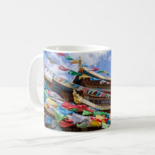 Mug Temple tibétain avec drapeaux de prière - Yunnan, 