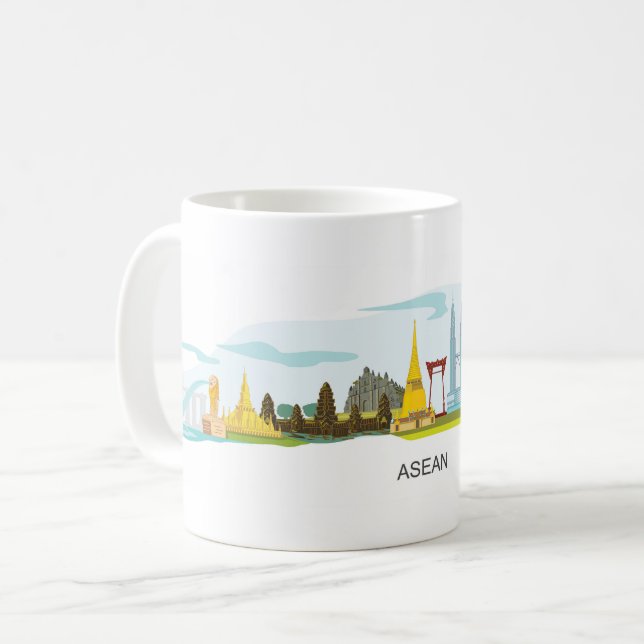 Mug Temple touristique Asean (Devant gauche)