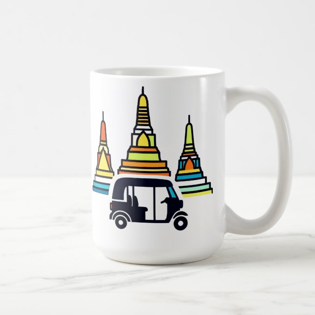 Mug Temples thaïlandais et tuk tuks (Droite)