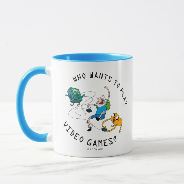 Mug Temps d'aventure | Finn & Jake Jouer avec BMO (Gauche)