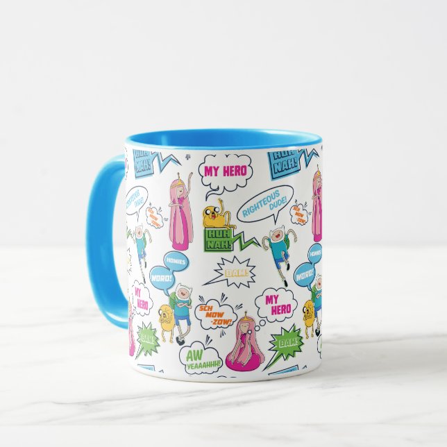 Mug Temps d'aventure | Motif d'appel de caractères (Devant gauche)