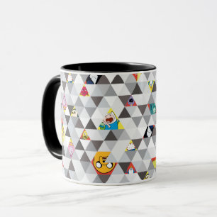 Mug Temps d'aventure   Motif de caractères triangulair