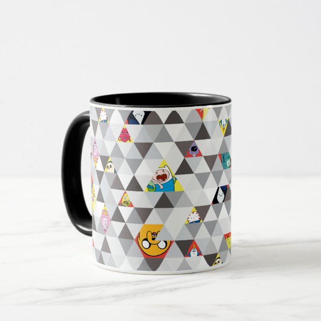 Mug Temps d'aventure | Motif de caractères triangulair (Devant gauche)
