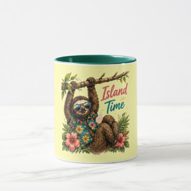 Mug Temps de l'île 🌴 Vacances parfaites à la plage (Centre)