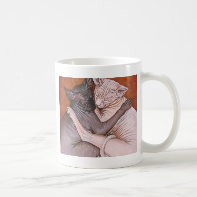 Mug Temps de petit somme de chats de chat de sphinx de (Droite)