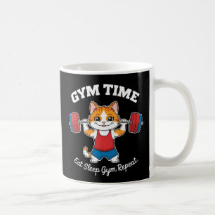 Mug Temps De Salle De Sport Pour Chat