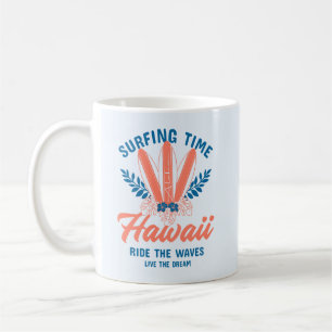 Mug Temps de Surf Hawaii Surfez les Vagues