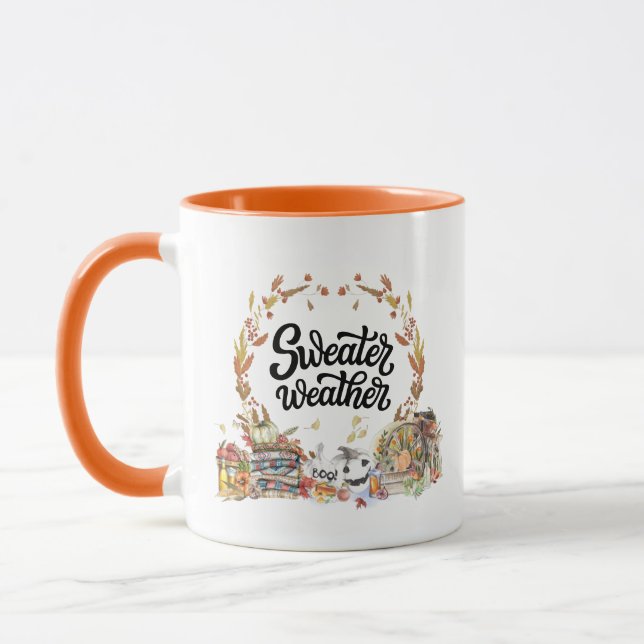 Mug Temps du Pull | Illustrations aquarelles rustiques (Gauche)