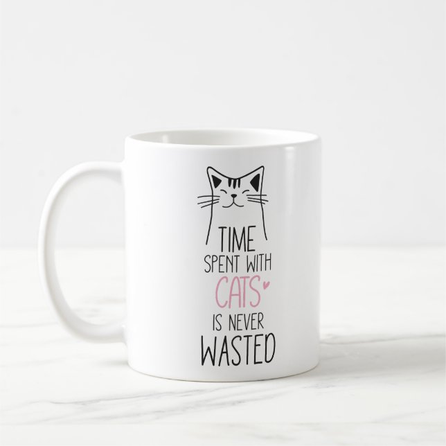 Mug Temps passé avec des chats (Gauche)