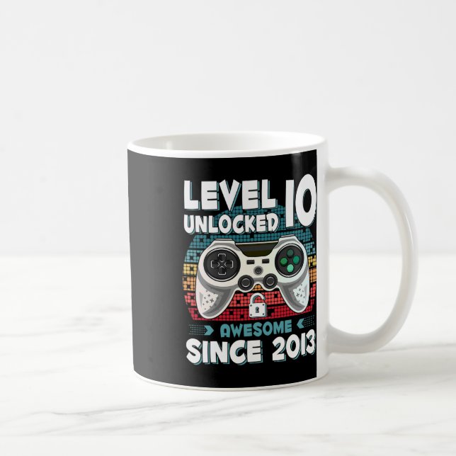 Mug Ten 10yr Bday Son Boy Funny Gamer 10th 10 Year Old (Droite)