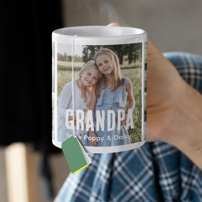 Mug Tendance 5 Grand-père Collage de photos (Créateur téléchargé)