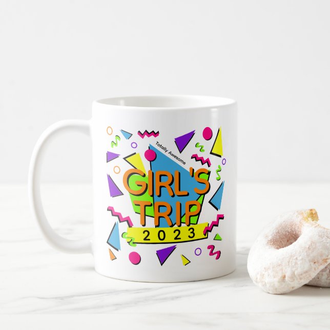 Mug Tendance 90's Style Girl's Trip 2023 personnalisab (Avec donut)