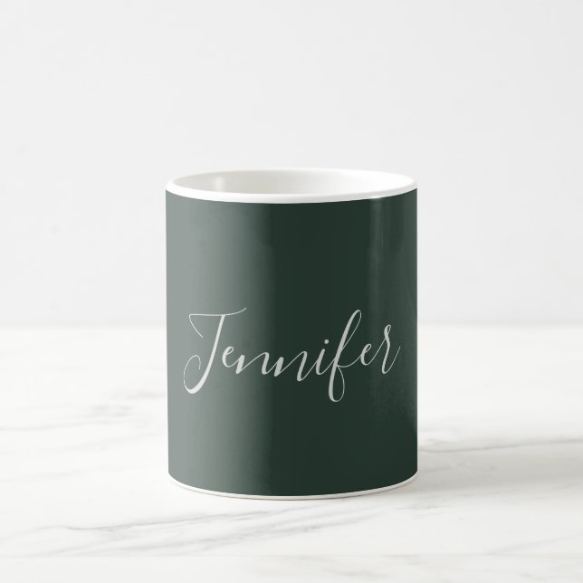 Mug Tendance Celtique Vert Gris Moderne Ajouter Votre  (Centre)