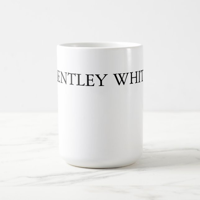 Mug Tendance Chic Blanc Style Simple Simple Plaque Vot (Centre)