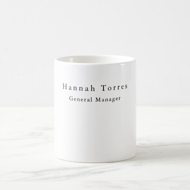 Mug Tendance Noir & Blanc Créatif Moderne (Centre)