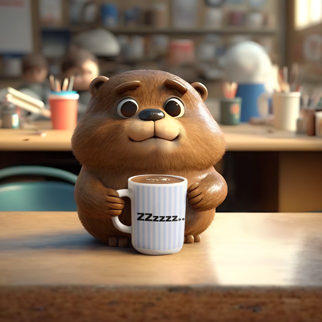Mug Tendances de l'humour de travail bleu rayé (Créateur téléchargé)