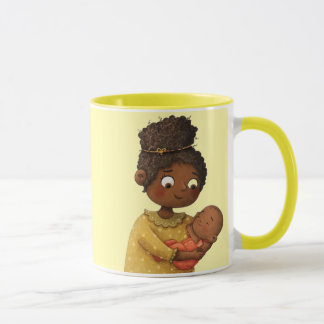 Mug Tender Moment Whimsical Mother and Child Art Cofee