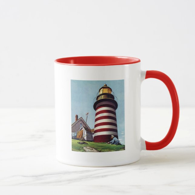 Mug Teneur de phare par Stevan Dohanos (Droite)