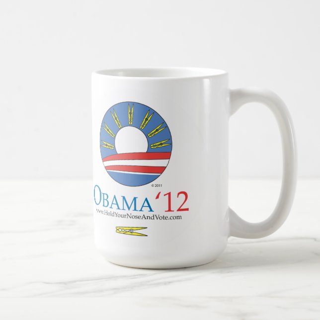 Mug Tenez votre nez et votez Obama 2012 (Droite)