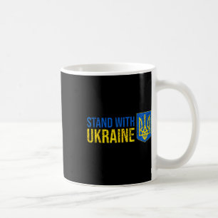 Mug Tenez-vous avec le drapeau ukrainien de l'Ukraine