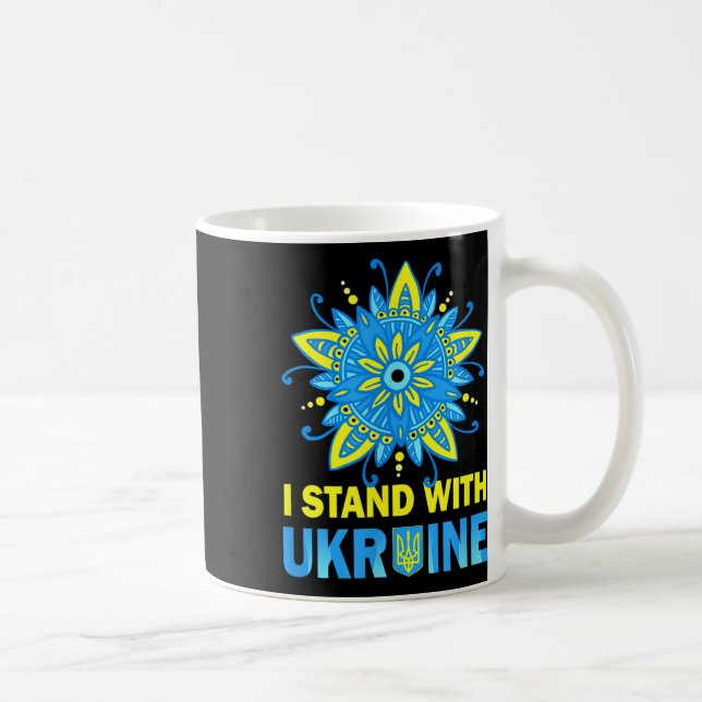 Mug Tenez-Vous Avec L'Ukraine Drapeau Anti-Poutine Non (Droite)