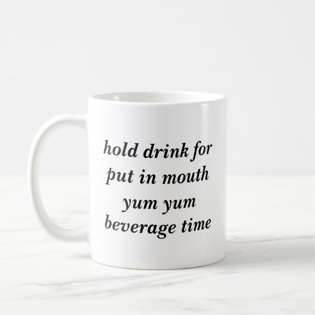 Mug Tenir la boisson pour mettre dans la bouche yum yu (Gauche)