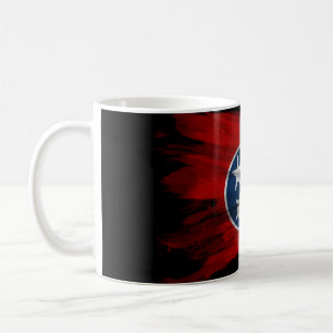 Mug Tennessee state flag brush stroke, Tennessee flag