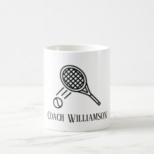 Mug Tennis Coach Nom Monogramme