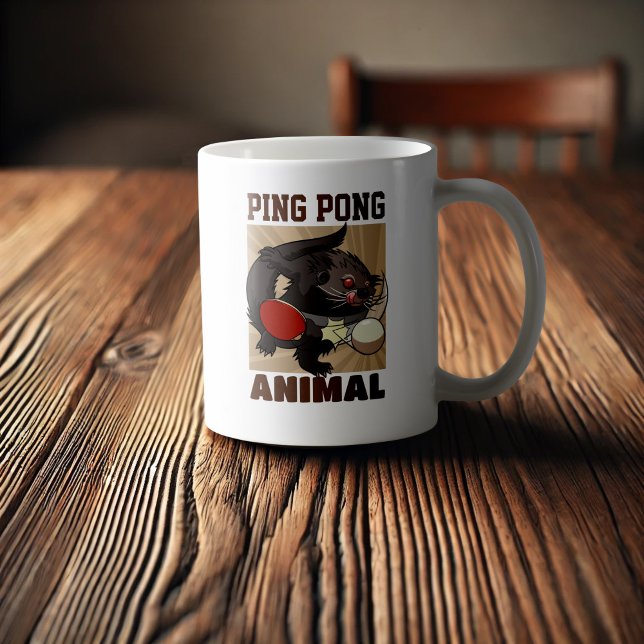 Mug Tennis De Table Funny Ping Pong Binturong Bearcat (Créateur téléchargé)