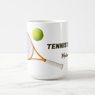 Mug Tennis de texte personnalisé