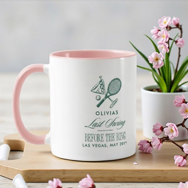 Mug Tennis Dernier Élan Avant La Bachelorette de l'Ann (Créateur téléchargé)