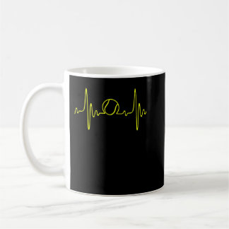 Mug Tennis Heartbeat - I Love Tennis Lover Cadeau