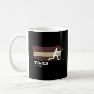 Mug Tennis Lettonie Drapeau Joueur de tennis