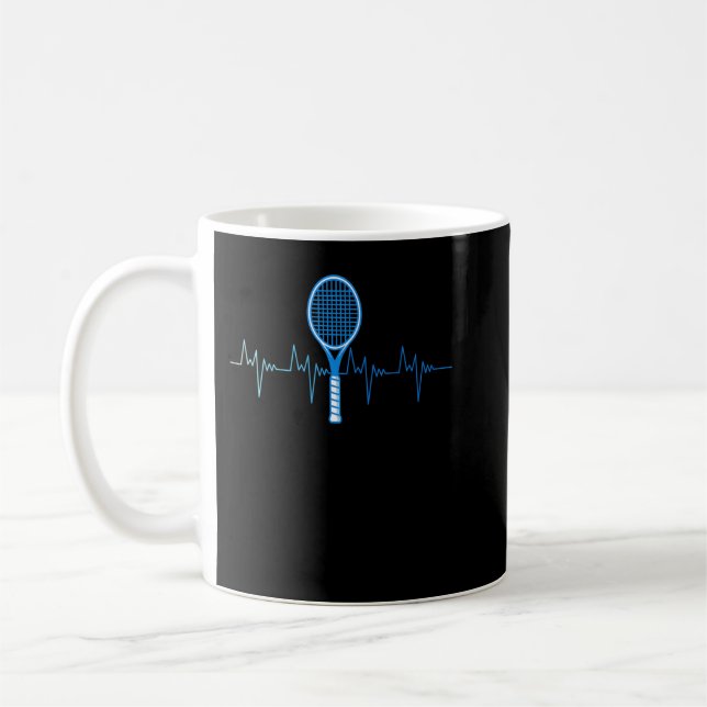 Mug Tennis Love Tennis Heartbeat (Gauche)