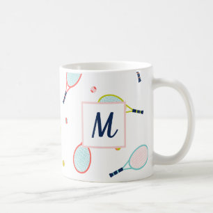 Mug Tennis Monogramme Sports Personnalisés