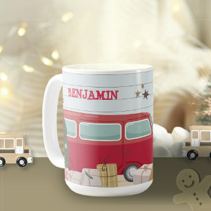 Mug Tente de bus d'aventure de sapin de Noël pour enfa
