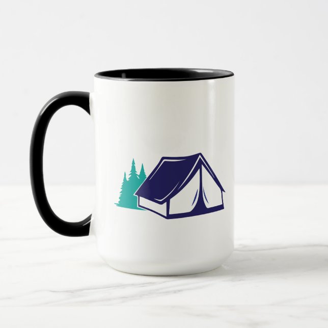 Mug Tente de camping dans les bois (Gauche)