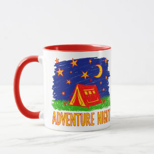 Mug Tente de camping de nuit d'aventure Dessin pour en