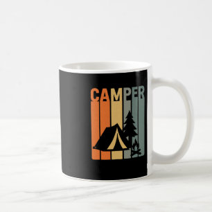 Mug Tente de camping drôle rétro feu de pinède Camping