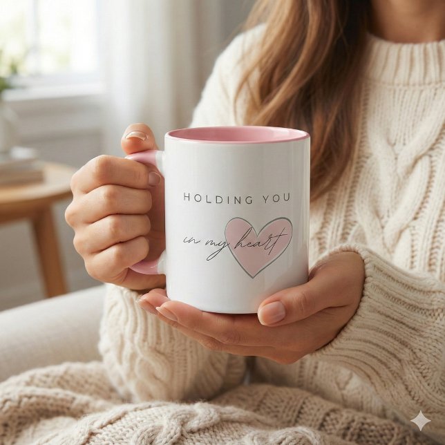 Mug tenu dans mon cœur (Show your sympathy with this thoughtful, "Holding you in my heart" mug! )