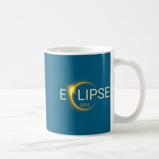 Mug Tenue de costume pour l'éclipse solaire 2024 Total (Droite)