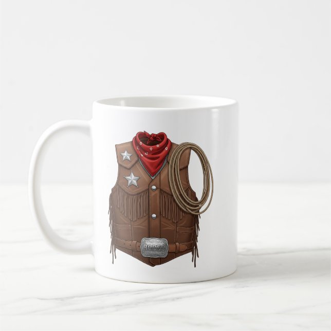 Mug Tenue de Cowboy Occidental Mignon pour Hommes (Gauche)