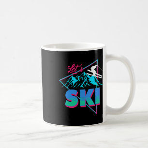 Mug Tenue de ski rétro Let's Ski des années 80 pour ho