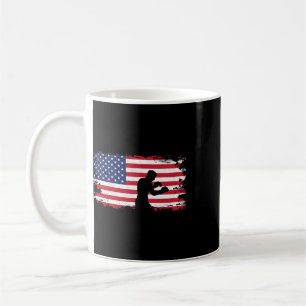 Mug Tenues de boxe avec drapeau américain - Femmes de