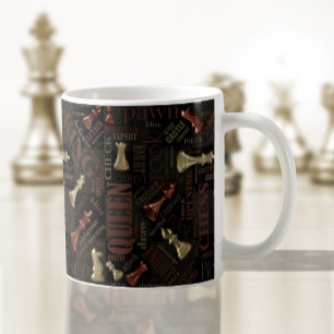 Mug Termes et pièces d'échecs Cuivre et Or ID784
