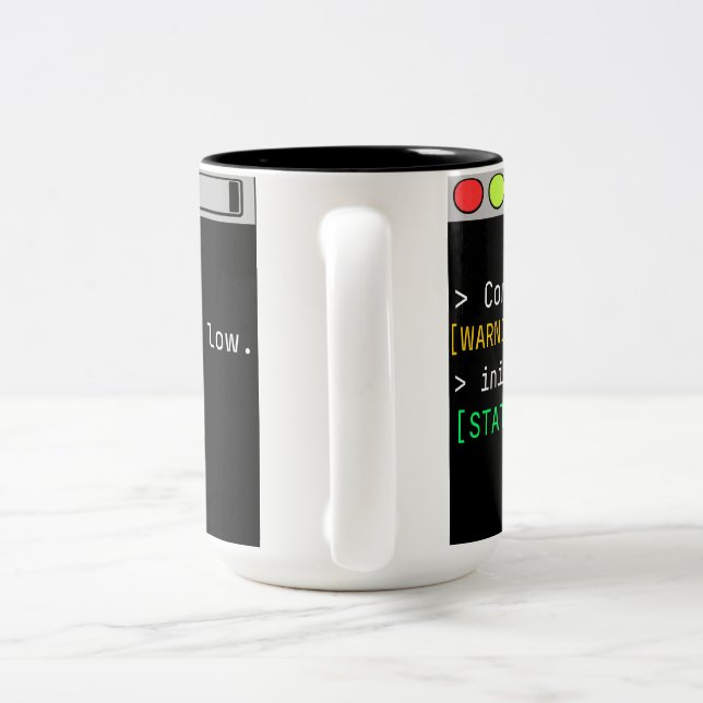 Mug Terminal Protocole Café Drôle pour Programmeur (Poignée)